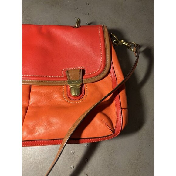 Coach Poppy Large Dylan Satchel Purse Handbag Shoulder Crossbody Leather - Picture 3 of 16